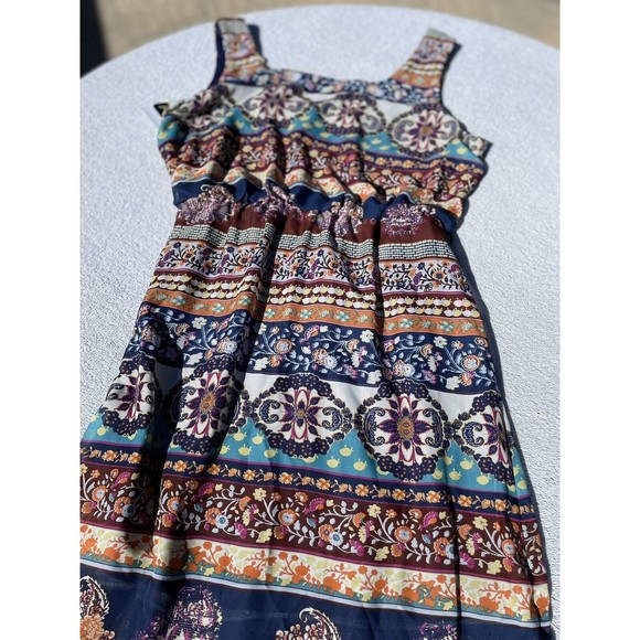 City Triangles Dresses & Skirts - City Triangle Dress Women's Medium Flower Print Sheer with High Slits Maxi - New